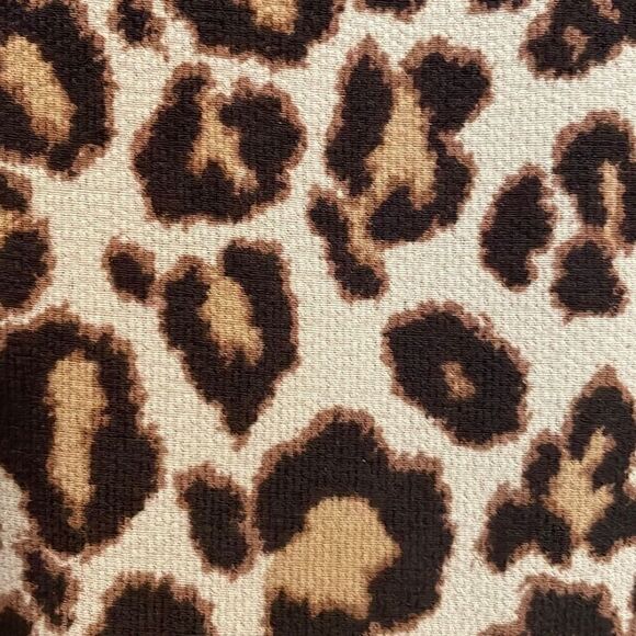 Pink Republic tan cheetah print long sleeve knot detail blouse L - Picture 2 of 9